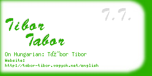 tibor tabor business card